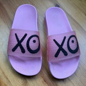 Adidas XOXO slides pink size 4